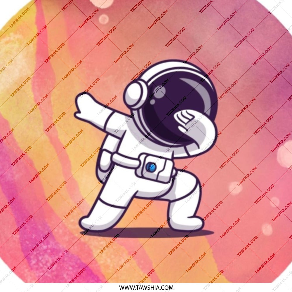 Dabbing Astronaut Pocket Mirror, Cool Space Gift, Funny Cosmonaut Mirror, Trendy Handbag Mirror, Unique Compact Mirror - Tawshia