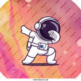 Dabbing Astronaut Pocket Mirror, Cool Space Gift, Funny Cosmonaut Mirror, Trendy Handbag Mirror, Unique Compact Mirror - Tawshia