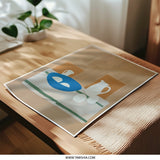Still Life Photographic Print, Kitchen Art, Modern Art Print, Eggs Art Print, Blue Bowl Art, Jug Art, Minimalist Art, Wall Decor - Tawshia