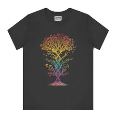 Vibrant Tree with DNA Graphic Black T-Shirt product type