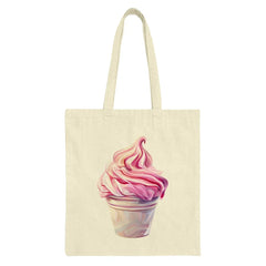 Ice Cream Tote Bag, Swirl Design, Foodie Gift, Cute Tote Bag, Unique Grocery Bag, Pink Treat, Everyday Bag, Market Tote - Tawshia