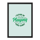 Gamer Wall Art, Video Game Print, Gaming Room Decor, Funny Gamer Gift, I Rather Be Playing, Game Room Wall Decor, Boys Room Decor - Tawshia