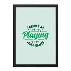 Gamer Wall Art, Video Game Print, Gaming Room Decor, Funny Gamer Gift, I Rather Be Playing, Game Room Wall Decor, Boys Room Decor - Tawshia