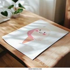 Cotton Candy Photographic Print, Cute Food Art, Whimsical Wall Decor, Ice Cream Illustration, Sweet Treat Print, Kids Room Decor, Nursery - Tawshia