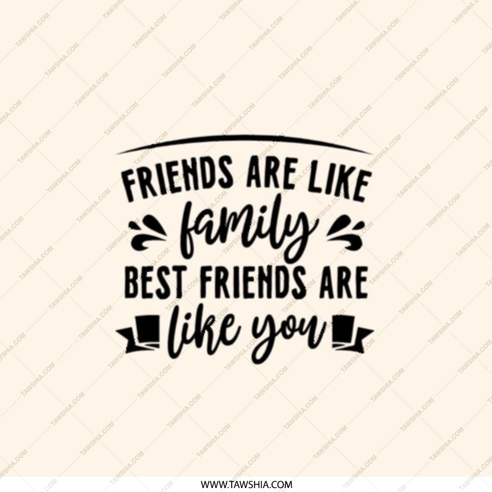 Friends Like Family Pocket Mirror, Best Friend Gift, Friendship Quote Mirror, Personalized Mirror, Travel Mirror, Makeup Mirror - Tawshia