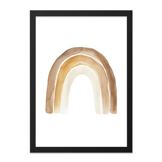 Earth Tone Rainbow Wall Art, Neutral Nursery Decor, Boho Watercolor Rainbow Print, Minimalist Rainbow Wall Decor, Kids Room Art - Tawshia