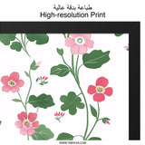 Pink Floral Wall Art, Botanical Print, Flower Decor, Floral Pattern Art, Trendy Home Decor, Modern Wall Decor, Housewarming Gift - Tawshia
