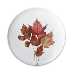 Autumn Leaves Pinback Button, Fall Decor Pin, Red Maple Leaf Badge, Nature Lover Gift, Botanical Pin, Seasonal Accent, Accessory Button - Tawshia