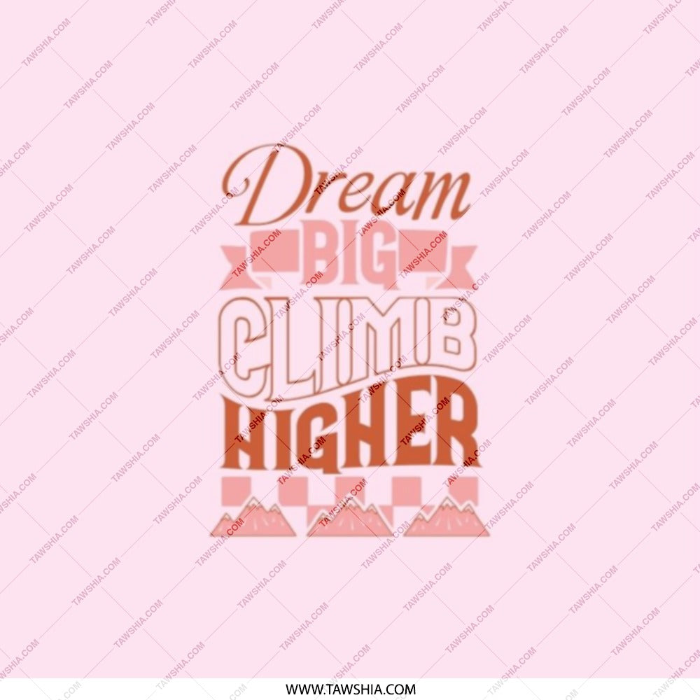 Dream Big Pocket Mirror, Climb Higher Handbag Mirror, Inspirational Mirror, Gift for Her, Motivational Pocket Mirror - Tawshia