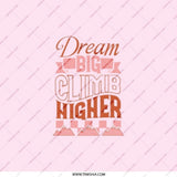 Dream Big Pocket Mirror, Climb Higher Handbag Mirror, Inspirational Mirror, Gift for Her, Motivational Pocket Mirror - Tawshia