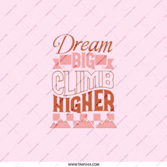 Dream Big Pocket Mirror, Climb Higher Handbag Mirror, Inspirational Mirror, Gift for Her, Motivational Pocket Mirror - Tawshia