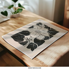 Clematis Photographic Print, Botanical Art Print, Floral Wall Art, Flower Print, Modern Home Decor, Minimalist Art, Plant Poster - Tawshia