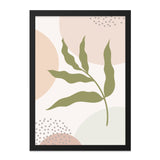 Abstract Botanical Wall Art, Minimalist Leaf Print, Modern Art Poster, Nature Inspired Decor, Boho Home Art, Framed Wall Art - Tawshia