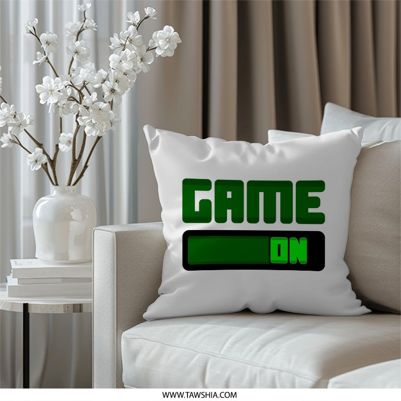 Game On Pillow, Gamer Room Decor, Gaming Pillows, Video Game Gift, Game Controller Pillow, Home Decor Pillow, Gift for Gamer - Tawshia