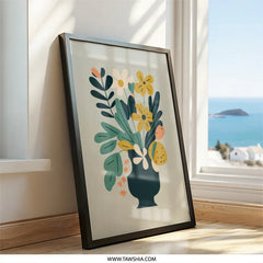 Floral Wall Art, Flower Bouquet Print, Abstract Flower Art, Modern Floral Art Print, Botanical Wall Decor, Housewarming Gift - Tawshia