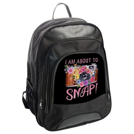 Camera Backpack, Floral Camera Bag, Photographer Backpack, Photo Enthusiast Gift, Travel Backpack, I Am About to Snap Backpack - Tawshia