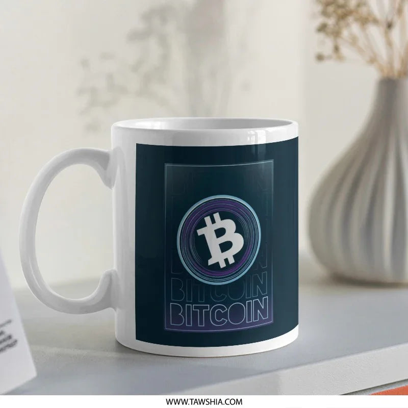 Bitcoin Cryptocurrency Design Coffee Mug Product