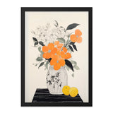 Orange Blossom Wall Art, Floral Print, Botanical Art, Still Life Painting, Home Decor, Flower Vase, Modern Art Print - Tawshia
