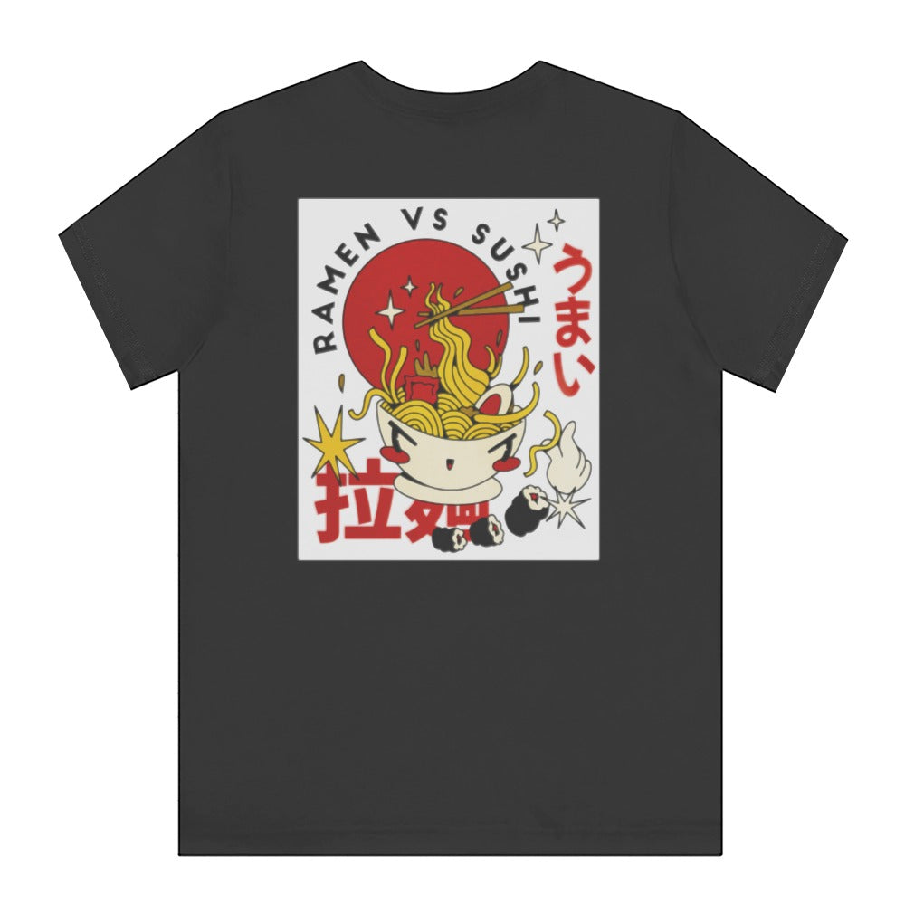 Ramen vs Sushi Battle Graphic Design T-Shirt product