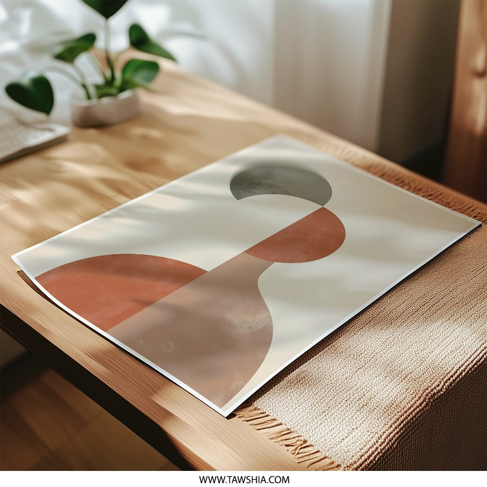 Abstract Figure Photographic Print, Minimalist Art, Geometric Shapes, Modern Home Decor, Wall Art Print, Unique Gift Idea - Tawshia