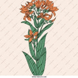 Orange Star Pinback Button, Floral Lapel Pin, Botany Badge, Flower Lover Gift, Cute Pin, Nature Accessory, Flower Art Pinback Buttons - Tawshia