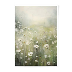 White Flowers Photographic Print, Floral Wall Art, Field of Flowers Decor, Botanical Photography, Nature Photo Print, Home Decor, Flower - Tawshia