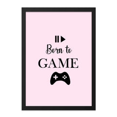 Born To Game Wall Art, Gamer Gift, Video Game Art, Gaming Decor, Play Room Art, Gift for Gamers, Wall Decor - Tawshia
