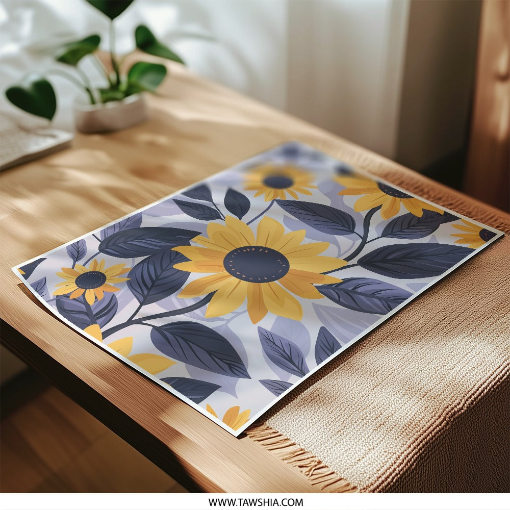 Sunflower Photographic Print, Floral Wall Art, Botanical Print, Flower Photography, Home Decor, Nature Art, Yellow Flowers - Tawshia