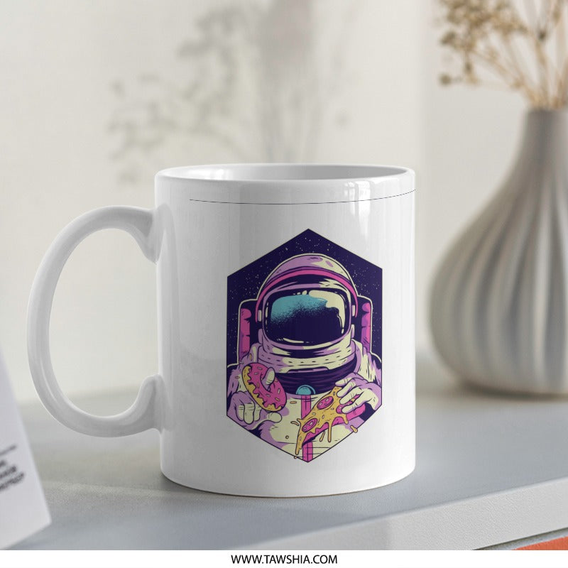 Astronaut Eating Donut Design Coffee Mug product