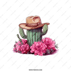 Cactus Pillow, Cowboy Hat Pillow, Floral Pillow, Desert Pillow, Western Decor Pillow, Home Decor Pillow, Accent Pillow, Decorative Pillow - Tawshia