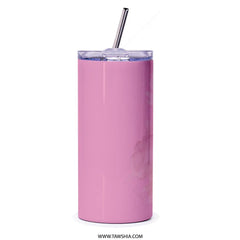 Arabic Mom Tumbler, Mother's Day Gift, Arabic Calligraphy Gift, Pink Marble Tumbler, Unique Mom Gift, Mother Tumbler, Arab Mom Gift - Tawshia