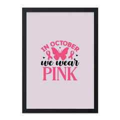 October Pink Wall Art, Breast Cancer Awareness Month, Butterfly Ribbon Print, Inspirational Decor, Pink Theme Artwork, Home Decor - Tawshia