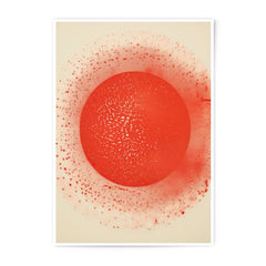 Abstract Red Sphere Photographic Print, Modern Art Wall Decor, Circle Artwork, Home Office Art, Geometric Print, Contemporary Design - Tawshia