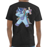 Dabbing Graduation Unicorn Graphic T-Shirt product type