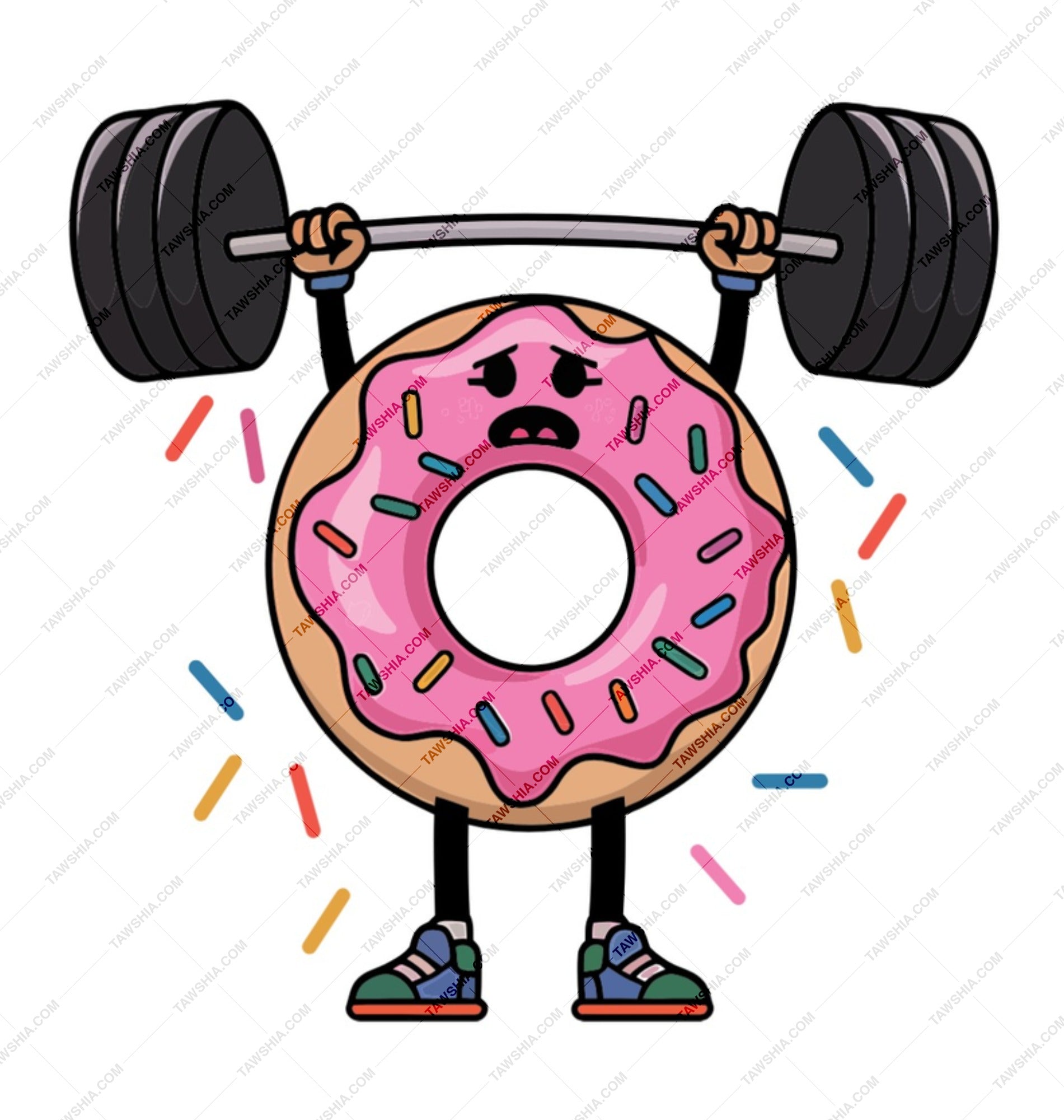 Funny Donut Mug, Gym Lover Gift, Cute Weightlifting Coffee Mug, Workout Humor Mug, Fitness Fanatic Present, Strong Donut Gift - Tawshia