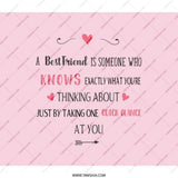Best Friend Backpack, Friendship Quote Backpack, Gift for Bestie Backpack, Backpack for Her, Quote Backpack, Best Friend Gift Backpack - Tawshia