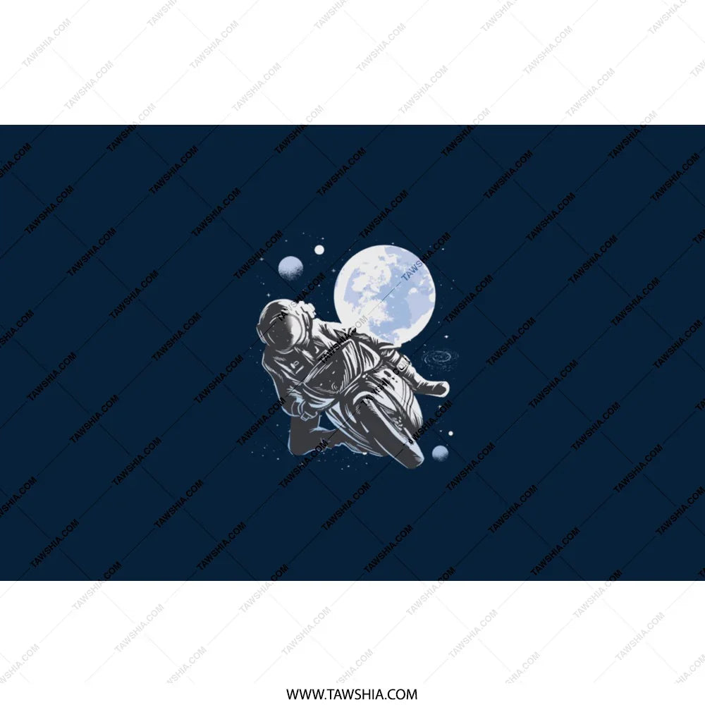 Moonlit Motorcycle Graphic T-Shirt Design product