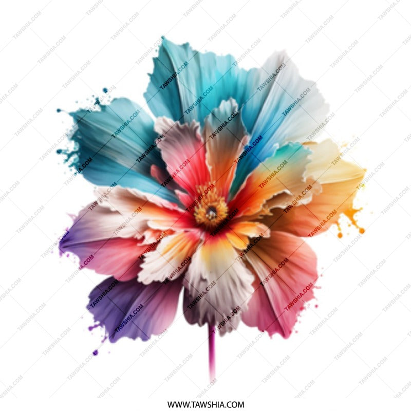 Watercolor Floral Mug, Rainbow Flower Coffee Mug, Artistic Flower Mug, Beautiful Flower Mug, Gift For Her, Flower Lover Gift, Mug For Tea - Tawshia