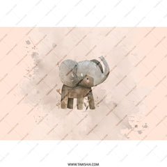 Cute Elephant Tumbler, Baby Animal Design, Kids Water Bottle, Unique Gift, Adorable Elephant Art, Stainless Steel Travel Tumbler, Gifts for - Tawshia