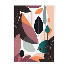 Abstract Geometric Colorful Leaves Art Print product