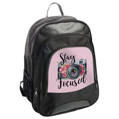Stay Focused Camera BackPack, Floral BackPack, Photo BackPack, School BackPack, Travel BackPack, Photography Gift, Student BackPack - Tawshia