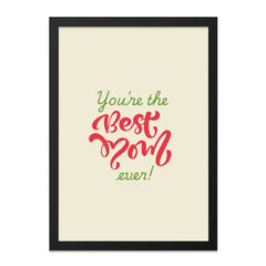 Best Mom Ever Wall Art, Mothers Day Gift, Mom Appreciation Print, Love You Mom Decor, Wall Decor, Home Decor, Gift for Mom - Tawshia