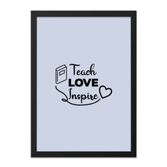 Teacher Wall Art, Teach Love Inspire Print, Teacher Appreciation Gift, Classroom Decor, Educational Wall Art, Thank You Teacher Present - Tawshia