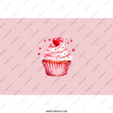 Valentine's Day Tumbler, Cupcake with Hearts, Pink Tumbler, Gift for Her, Cute Tumbler, Valentines Day Gift, Heart Cupcake - Tawshia