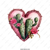Cactus Heart Tote Bag, Floral Desert Tote, Trendy Shopping Bag, Southwestern Style Tote, Cute Tote Bag, Aesthetic Tote - Tawshia