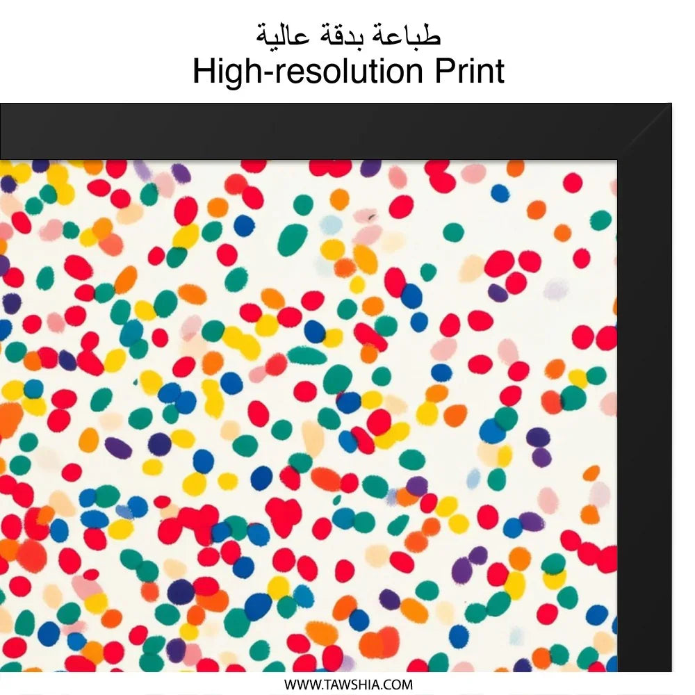 Colorful Confetti Wall Art, Fun Bright Dots Print, Modern Abstract Decor, Playful Celebration Art, Festive Home Accent - Tawshia