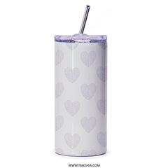 Be Amazing Today Tumbler, Inspirational Tumbler, Positive Quote Tumbler, Heart Tumbler, Gift for Her, Gift for Friend - Tawshia
