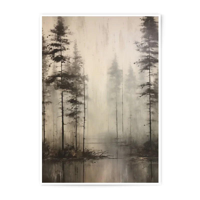 Misty Forest Photographic Prints, Atmospheric Art, Nature Wall Decor, Landscape Photography, Serene Prints, Tranquil Scene - Tawshia