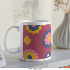 Colorful Floral Pattern Coffee Mug Product