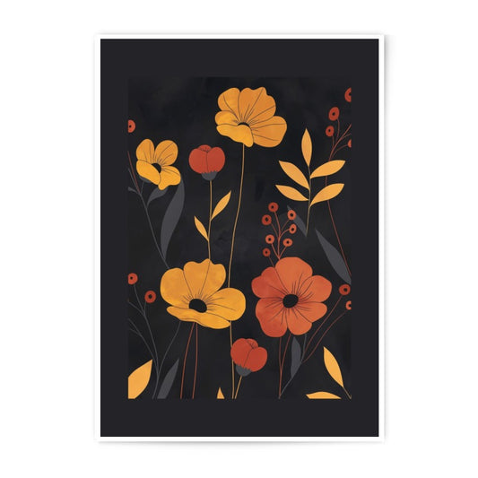 Floral Photographic Print, Botanical Wall Art, Dark Academia Decor, Flower Art Print, Minimalist Artwork, Modern Home Decor, Floral Poster - Tawshia
